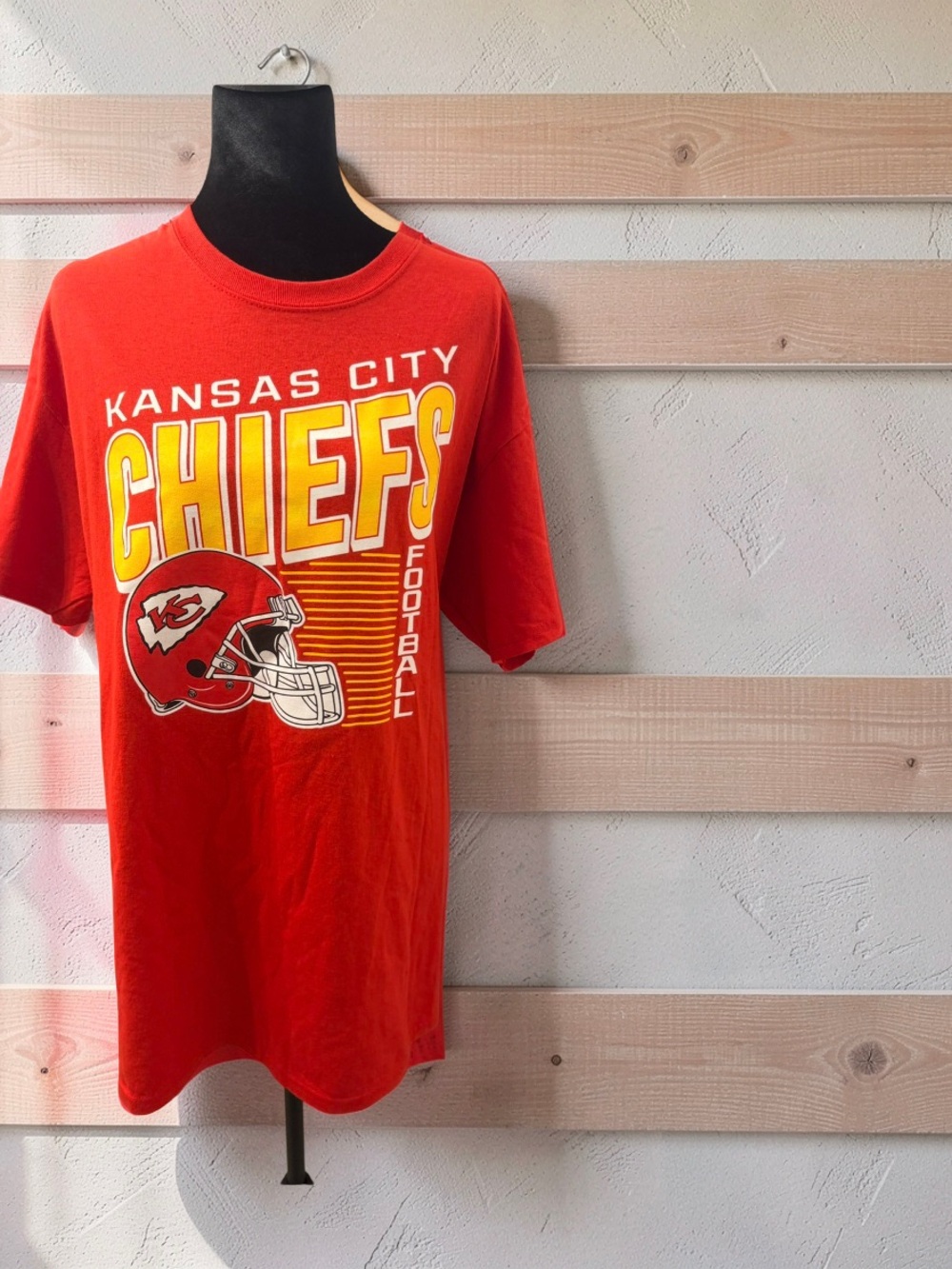 Kansas City Chiefs Red Graphic Tee with Yellow Accents